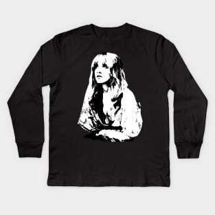 Stevie Nicks Pop Art Kids Long Sleeve T-Shirt